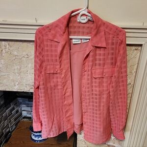 Liz Baker Shirt And Shell.  Size 8.